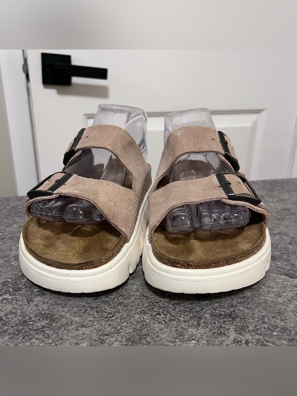 Women’s Papillio by Birkenstock Arizona Chunky Slide Sandal - Warm Sand Size 10